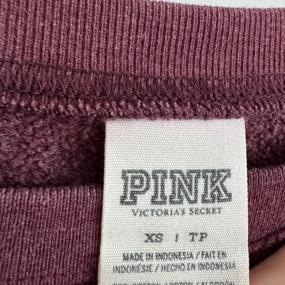 PINK Victoria's Secret Maroon Crewneck Sweater - Picture 4 of 5